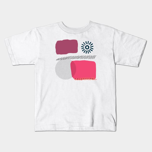 Abstract print Kids T-Shirt by Designs by Katie Leigh